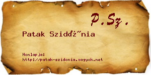 Patak Szidónia névjegykártya